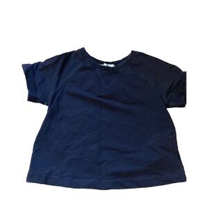 Black thick eri + ali cropped t-shirt